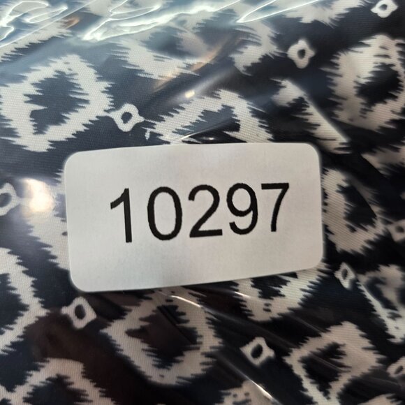 Womens Notations Black & White Print Blouse Button Up Polyester 3/4 Sleeve 2X - Picture 8 of 9